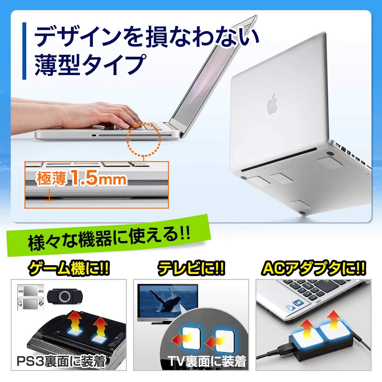 Amazon | サンワダイレクト ノートパソコン冷却パッド 激冷 43mm 角型